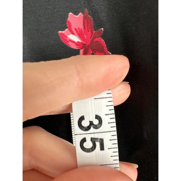 90s Vintage Skirt Womens Small Black Floral Maxi Satin Cottagecore Boho Bohemian - Picture 10 of 11